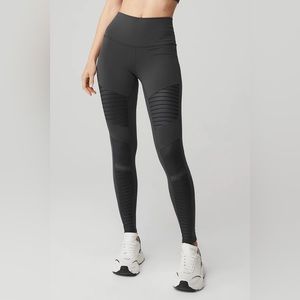 Alo Yoga High-Waisted Moto Leggings - Anthracite
